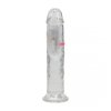 LED Vibrating Straight Cock - 7 / 18 cm - Transparent